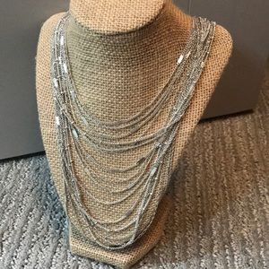 Silver tone necklace